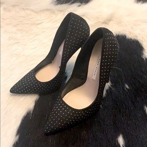 Never Worn Zara Black Studded Pumps Size 6